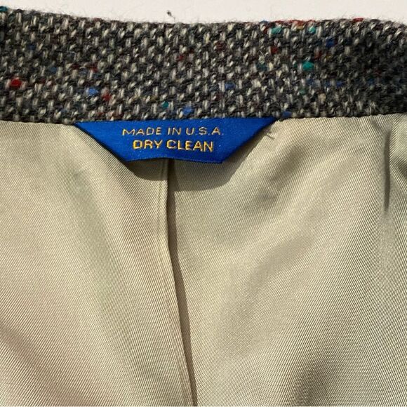 Men's Pendleton 100% Pure Virgin Wool Tweed Gray Blazer Size 44 - Picture 10 of 16